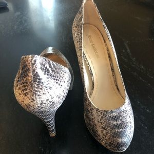 Shoe, Enzo Angiolini, size 8.5, 3.5”, snakeskin